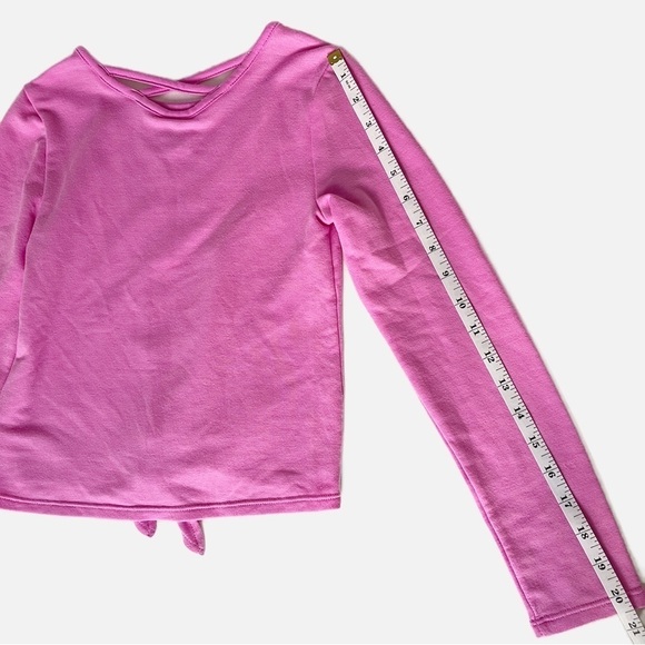 ACTIVE LIFE Girl’s Long Sleeve Pink Front Knot Top - Size 7-8 - Picture 4 of 7
